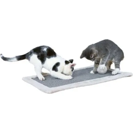 Trixie kradsemåtte med plys kant 55×35 cm, lys/grå