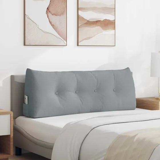 vidaXL Rygpude Lysegrå 120 x 24 x 50 cm