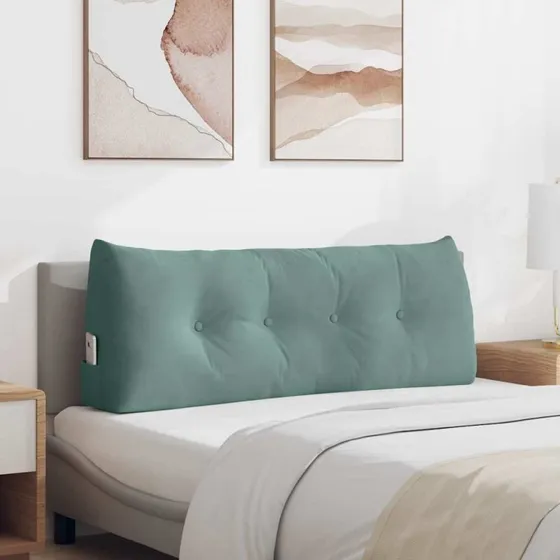 vidaXL Rygpude Havgrøn 120 x 24 x 50 cm Fløjl