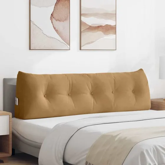 vidaXL Rygpude Brun 160 x 24 x 50 cm Fløjl