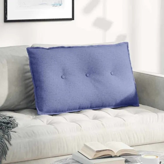 vidaXL Rygpude Jeans blå 80 x 19 x 50 cm