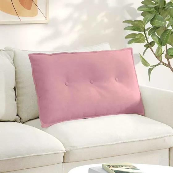 vidaXL Rygpude Lyserød 80 x 50 cm Cordfløjl