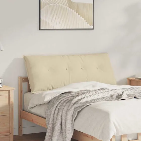 vidaXL Rygpude Creme 120 x 19 x 50 cm