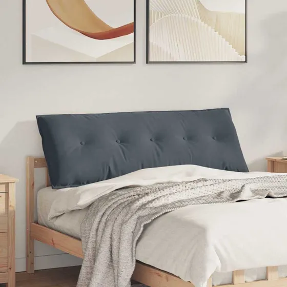 vidaXL Rygpude Mørkegrå 140 x 50 cm Cordfløjl