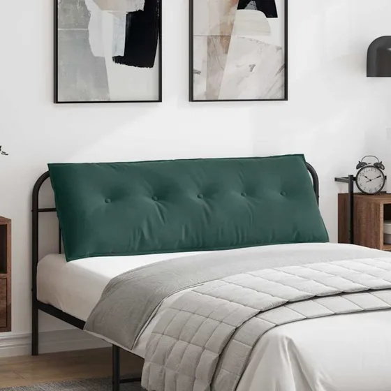 vidaXL Rygpude Mørkegrøn 140 x 50 cm Cordfløjl