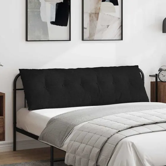 vidaXL Rygpude Sort 160 x 19 x 50 cm