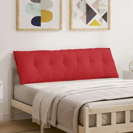 vidaXL Rygpude Rød 160 x 19 x 50 cm Stof