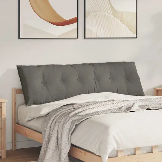 vidaXL Rygpude Lysegrå 160 x 50 cm Velourstof