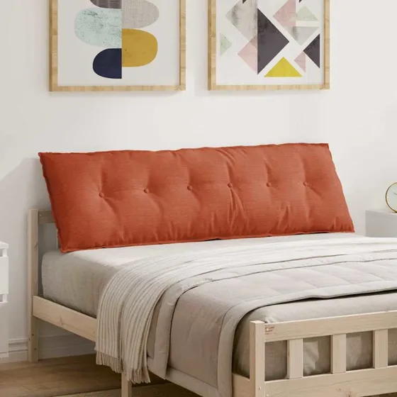 vidaXL Rygpude Rød Orange 160 x 50 cm Velourstof