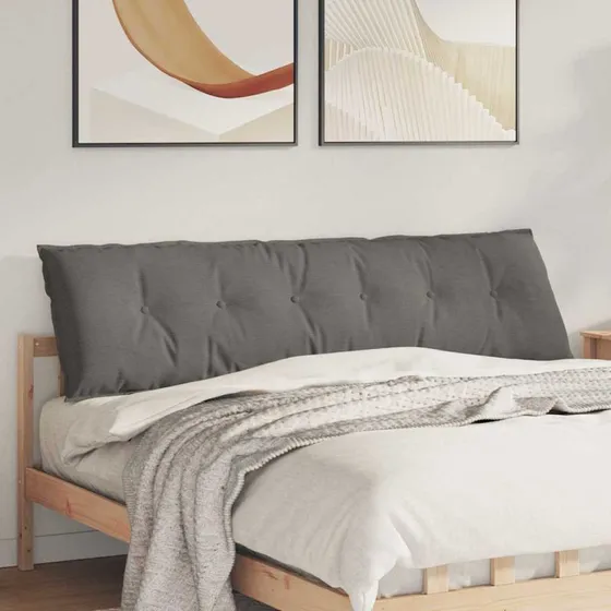 vidaXL Rygpude Lysegrå 180 x 50 cm Velourstof