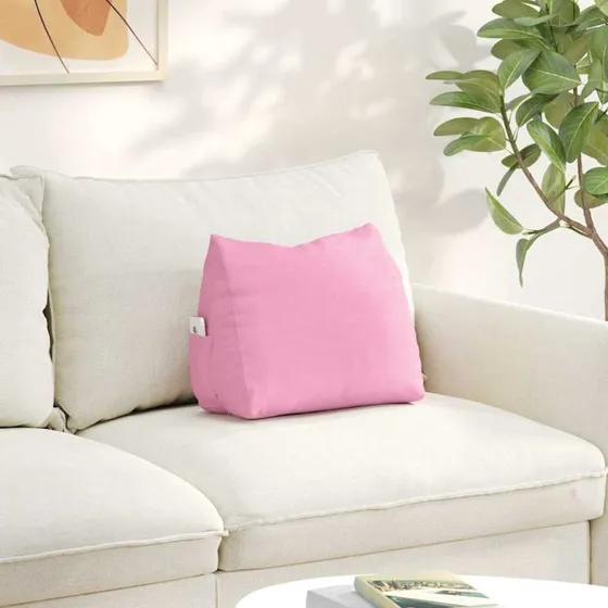 vidaXL Rygpude Lyserød 45 x 20 x 35 cm