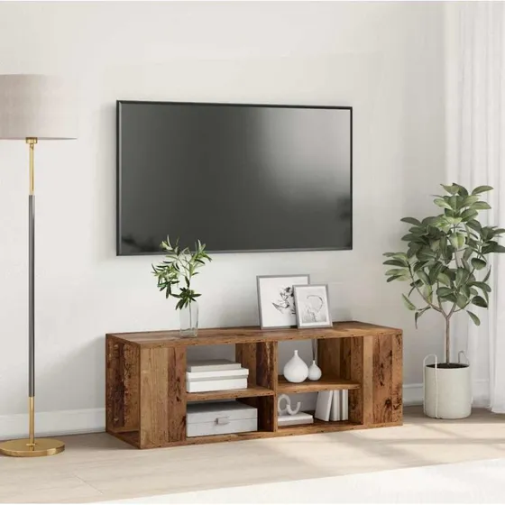 vidaXL Væghængt TV-skab Gammelt Træ 102x35x35 cm