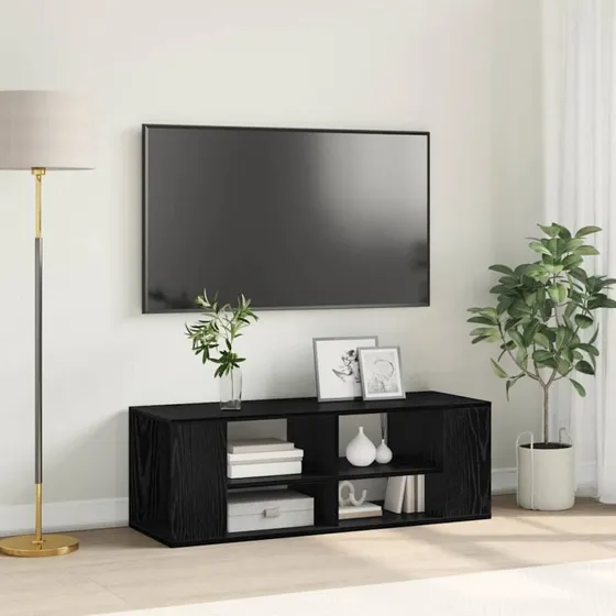 vidaXL Væghængt TV-skab Sort 102 x 35 x 35 cm Konstrueret træ