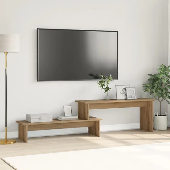 vidaXL Artisan Egetræ TV-skab 180 x 30 x 43 cm