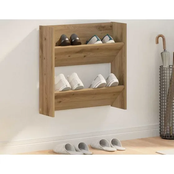 vidaXL Sko Skab Artisan Egetræ 60x18x60 cm