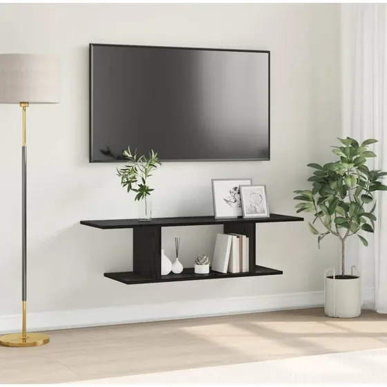 vidaXL TV-møbelsæt Vægmonteret Sort 103 x 30 x 26,5 cm Konstrueret Træ