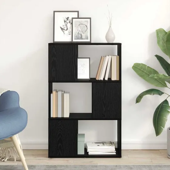 vidaXL Vægmonteret TV-møbelsæt 60x24x94,5 cm Sort Konstrueret træ