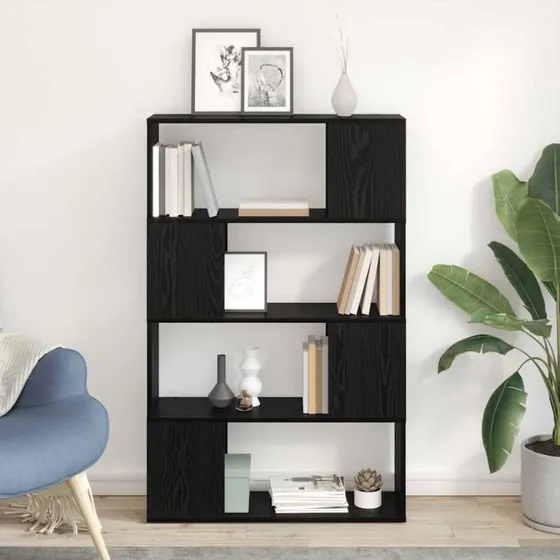 vidaXL Vægmonteret TV-møbelsæt 80x24x125 cm Sort Konstrueret træ