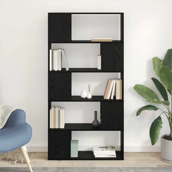 vidaXL Vægmonteret TV-møbelsæt 80x24x156 cm Sort Konstrueret Træ