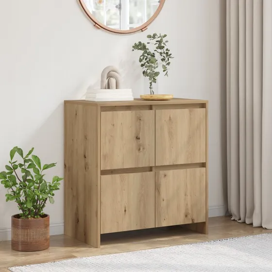 vidaXL Sideboard Artisan Egetræ 70 x 41 x 75 cm