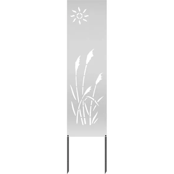 vidaXL Haveprivatlivsskærm Sølv 32 x 140 cm Galvaniseret Stål