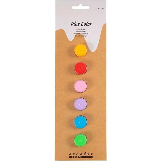 Plus Color Hobbymaling 6x5 ml - Lilla/Pink