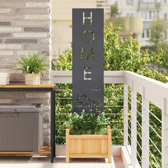 vidaXL Haveprivatlivsskærm Antracit 32 x 140 cm Koldvalset stål