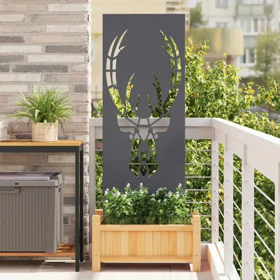 vidaXL Haveprivatlivsskærm Antracit 50 x 140 cm Koldvalset Stål