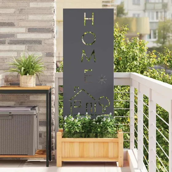 vidaXL Haveprivatlivsskærm Antracit 50 x 140 cm Koldvalset stål