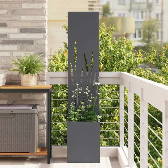 vidaXL Haveprivatlivsskærm Antracit 32 x 150 cm Koldvalset stål