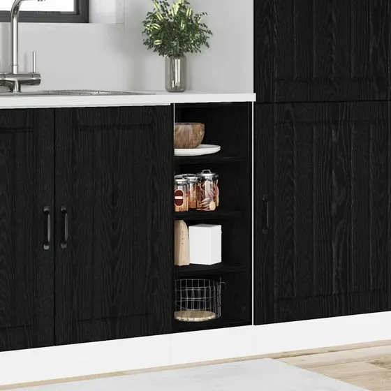 vidaXL Køkkenbasekabinet Sort 30 x 44,5 x 81,5 cm