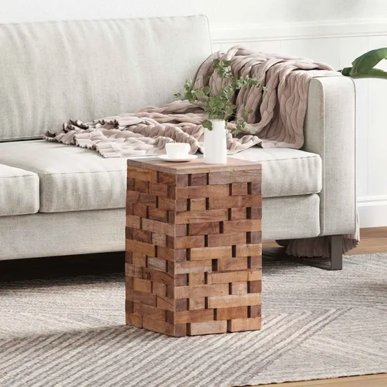 vidaXL Taburet Naturfarvet 29 x 29 x 48 cm Genbrugstræ