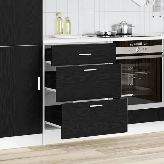 vidaXL Køkkenbasekabinet Sort 60 x 46 x 81,5 cm
