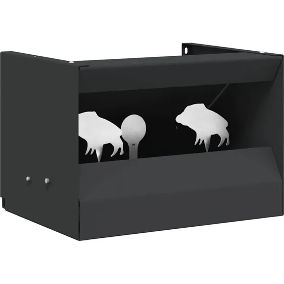 vidaXL Kuglefælde Kasse Sort 29 x 22 x 20 cm Stål