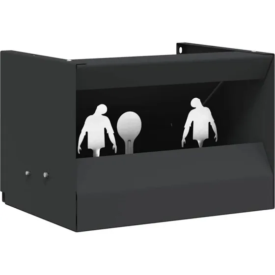 vidaXL Kuglefælde Kasse Sort 29 x 22 x 20 cm Stål