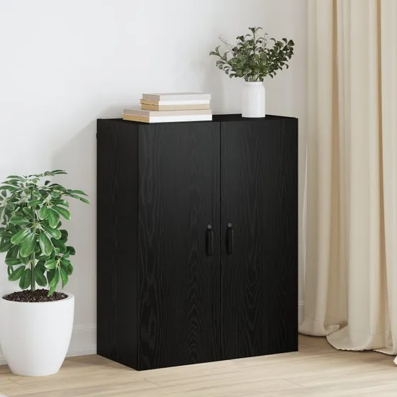 vidaXL Vægskab 69,5 x 34 x 90 cm Sort Konstrueret Træ