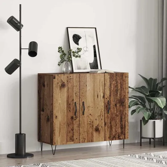Gammelt Træ Sidebord 90 x 34 x 80 cm