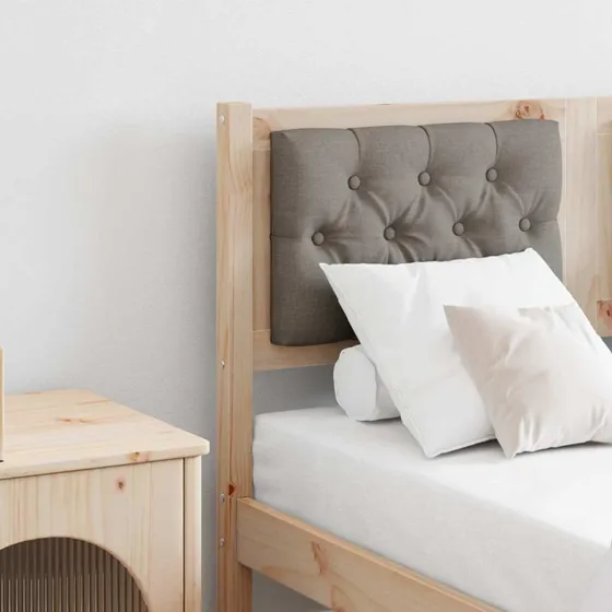 vidaXL Hovedgærde 120 cm Brun/Taupe Massivt Fyrretræ