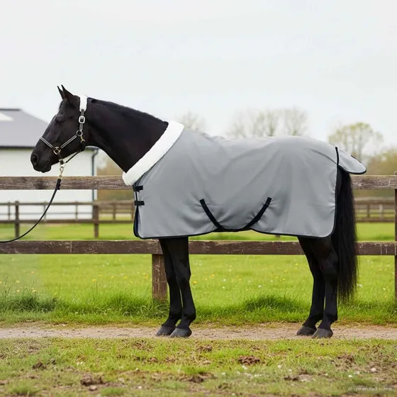 vidaXL Hestetæppe Lys Grå 75 cm Polar Fleece