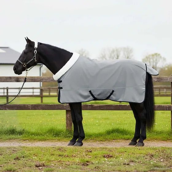 vidaXL Hestetæppe Mørkegrøn 125 cm Polar Fleece