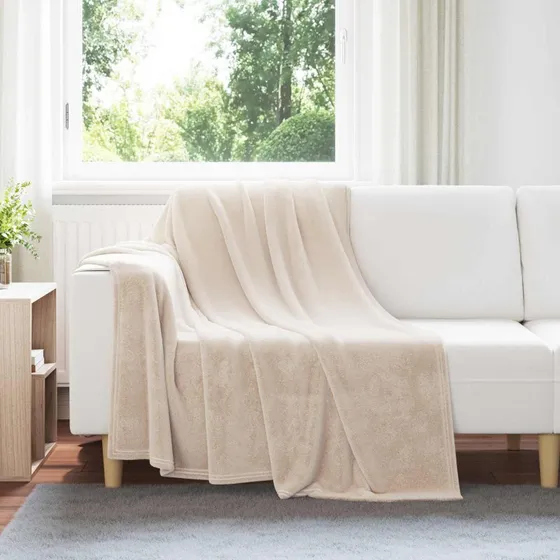 vidaXL Kastetæpper 6 stk Beige 150 x 200 cm Fleece