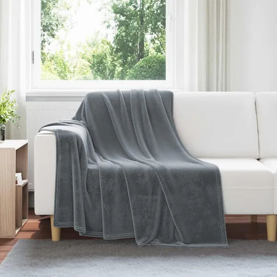 vidaXL Kastetæpper 6 stk Mørkegrå 150 x 200 cm Fleece