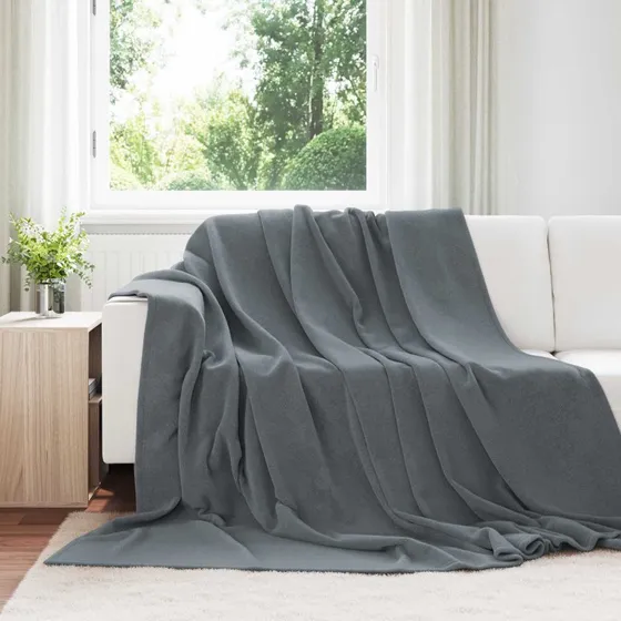 vidaXL Kastetæpper 6 stk Mørkegrå 220 x 240 cm Fleece