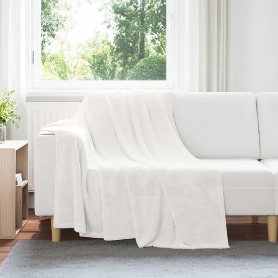 vidaXL Kastetæpper 6 stk Hvid 150 x 200 cm Fleece