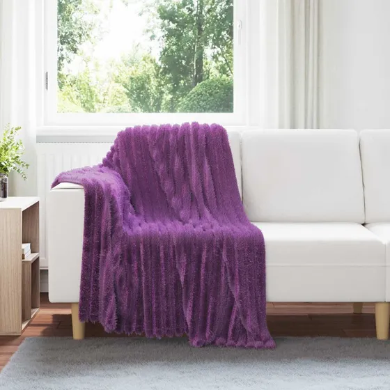 vidaXL Lilla Fleece Plaid 150 x 130 cm