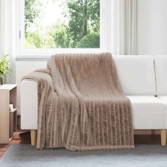 vidaXL Kastetæpper 6 stk Camel 200 x 150 cm Fleece