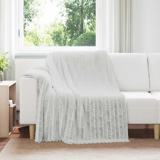 vidaXL Kastetæpper 6 stk Grå 200 x 150 cm Fleece