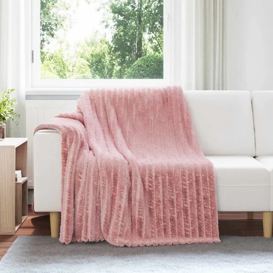 vidaXL Kastetæpper 6 stk Lyserød 200 x 150 cm Fleece