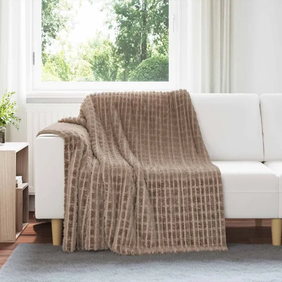 vidaXL Camel Fleece Kastetæppe 200 x 150 cm