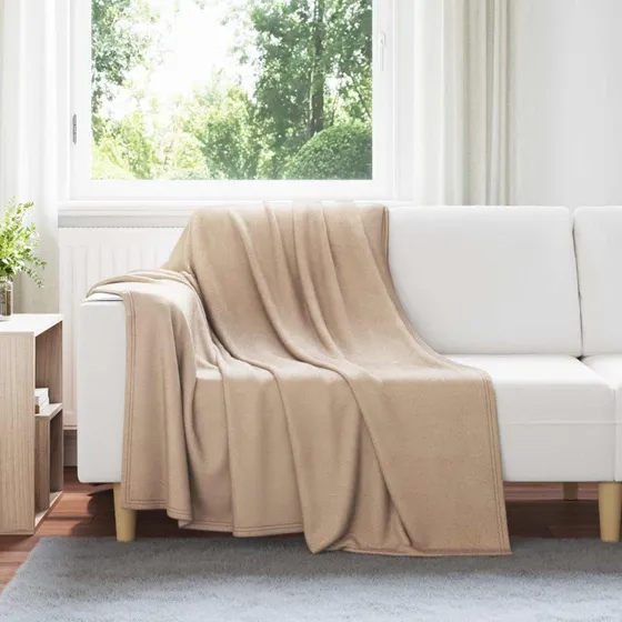 vidaXL Camel Fleece Plaid 200 x 150 cm